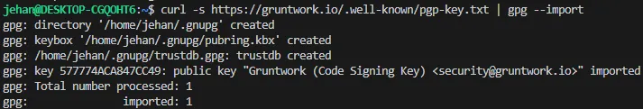 Verifying Gruntwork's public key