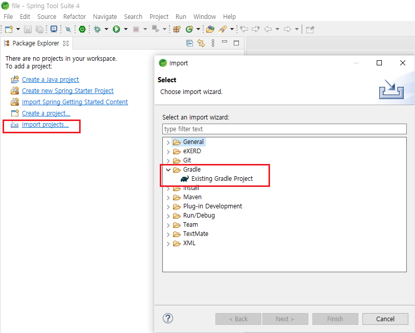 Spring Boot Project Import하는 방법